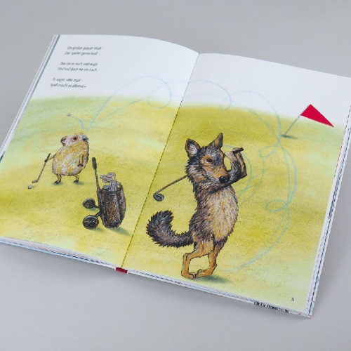 Buchcover und Innenansicht für das Buch: Am liebsten aß der Hamster Hugo Spaghetti mit Tomatensugo