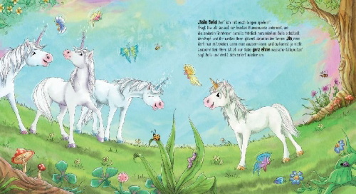 Buchcover und Innenansicht für das Buch: Nia und Lily im Einhornland