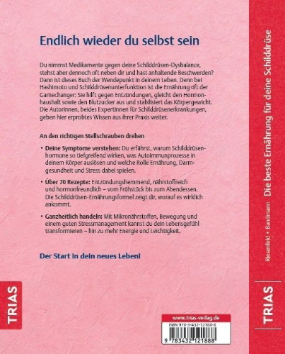 Buchcover und Innenansicht für das Buch: Die beste Ernährung für deine Schilddrüse