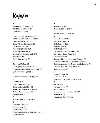 Buchcover und Innenansicht für das Buch: Ganz entspannt vegan - Das Kochbuch