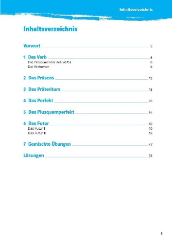 Buchcover und Innenansicht für das Buch: 10-Minuten-Training Deutsch Grammatik Zeiten 5. - 7. Klasse