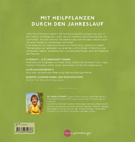 Buchcover und Innenansicht für das Buch: Pflanzengöttinnen und ihre Heilkräuter