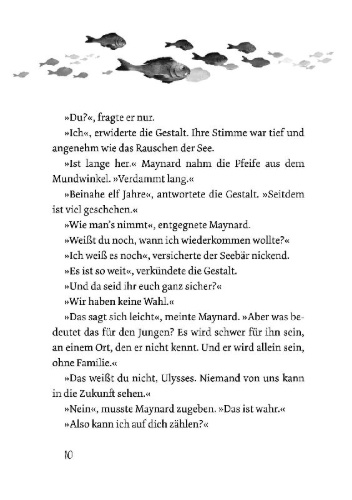 Buchcover und Innenansicht für das Buch: Die Schule des Meeres - Ruf aus der Tiefe