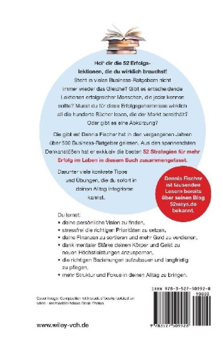 Buchcover und Innenansicht für das Buch: 52 Wege zum Erfolg: Die besten Ideen aus 500 Business-Ratgebern