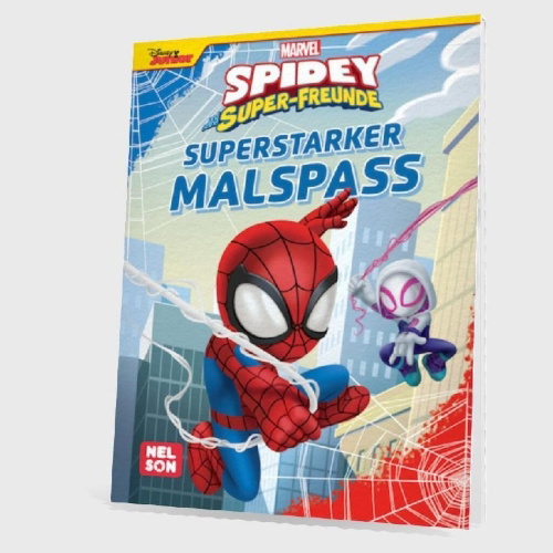 Buchcover und Innenansicht für das Buch: MARVEL Spidey und seine Super-Freunde: Superstarker Malspaß