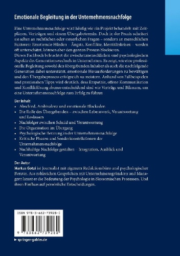Buchcover und Innenansicht für das Buch: Emotionale Begleitung in der Unternehmensnachfolge
