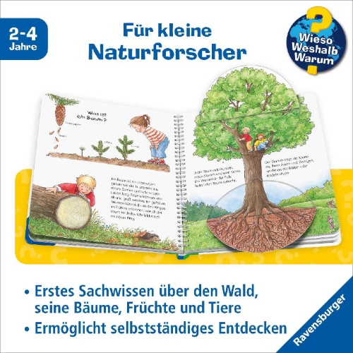 Buchcover und Innenansicht für das Buch: Wieso? Weshalb? Warum? junior, Band 6: Der Wald