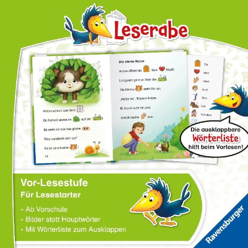 Buchcover und Innenansicht für das Buch: Leserabe Vor-Lesestufe - Eine kleine Katze für Anton