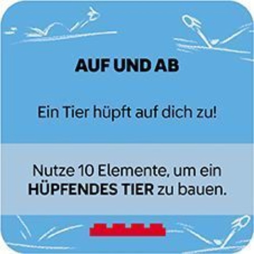 Buchcover und Innenansicht für das Buch: LEGO® - Rebuild Karten - Tiere