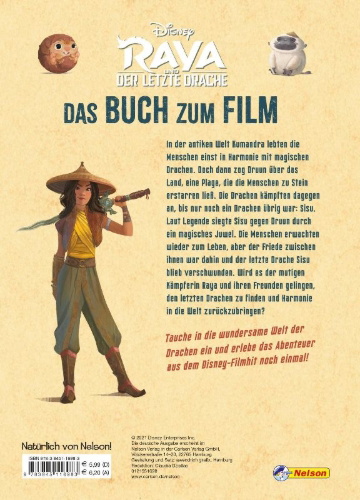 Buchcover und Innenansicht für das Buch: Disney: Raya und der letzte Drache