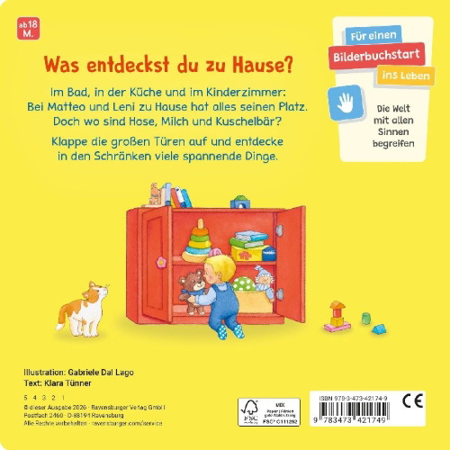 Buchcover und Innenansicht für das Buch: Mach auf! Schau rein! Zu Hause