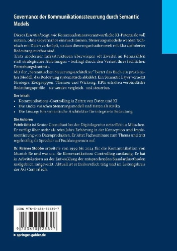 Buchcover und Innenansicht für das Buch: Governance der Kommunikationssteuerung durch Semantic Models