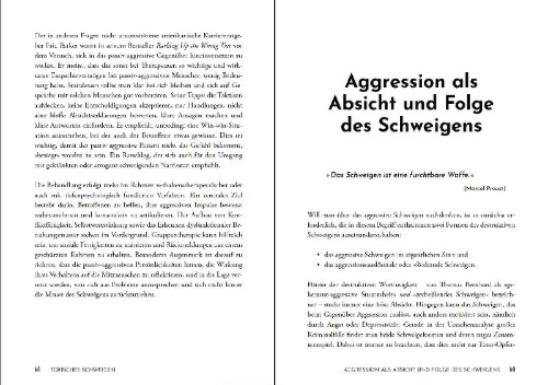 Buchcover und Innenansicht für das Buch: Toxisches Schweigen