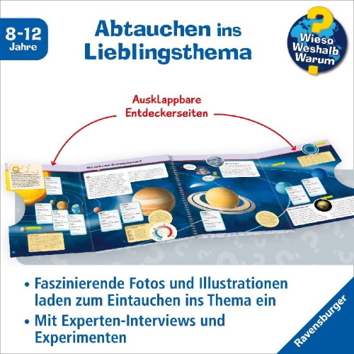 Buchcover und Innenansicht für das Buch: Wieso? Weshalb? Warum? ProfiWissen: Weltraum (Band 6)