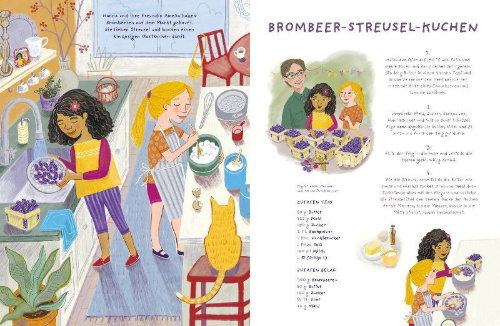 Buchcover und Innenansicht für das Buch: Kuchen zum Frühstück