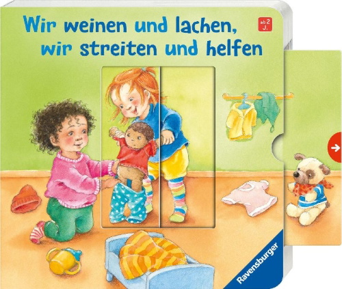 Buchcover und Innenansicht für das Buch: Wir weinen und lachen, wir streiten und helfen