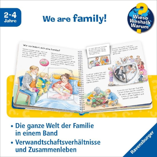 Buchcover und Innenansicht für das Buch: Wieso? Weshalb? Warum? junior, Band 39: Mama, Papa, Oma, Opa