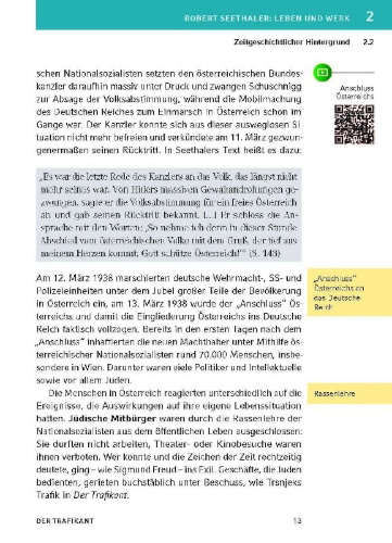 Buchcover und Innenansicht für das Buch: Der Trafikant von Robert Seethaler