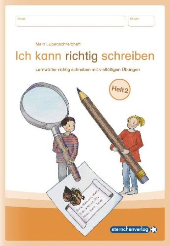 Buchcover und Innenansicht für das Buch: Mein Lupenschreibheft 1 und 2 - Ich kann richtig schreiben -