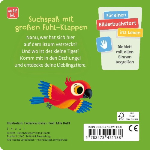 Buchcover und Innenansicht für das Buch: Wo bist du, kleiner Tiger?