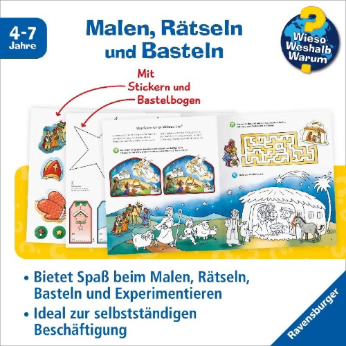 Buchcover und Innenansicht für das Buch: Wieso? Weshalb? Warum? aktiv-Heft - Weihnachten