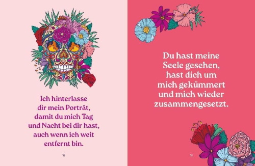 Buchcover und Innenansicht für das Buch: Frida Kahlo für alle Lebenslagen