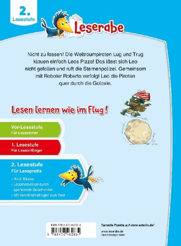 Buchcover und Innenansicht für das Buch: Leserabe 2. Lesestufe - Überfall der Weltraumpiraten