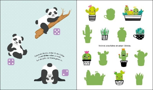 Buchcover und Innenansicht für das Buch: Mon cahier de jeux - La jungle (OT)