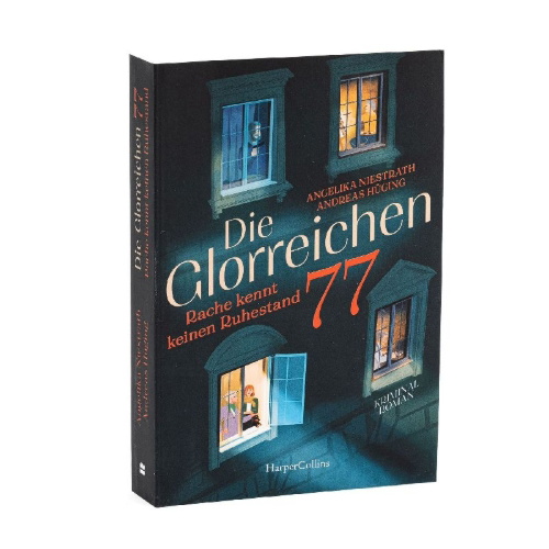 Buchcover und Innenansicht für das Buch: Die Glorreichen 77. Rache kennt keinen Ruhestand