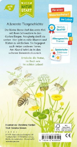 Buchcover und Innenansicht für das Buch: Ich bin die kleine Biene