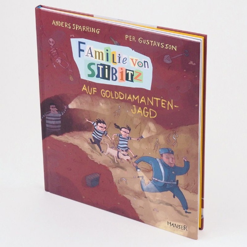 Buchcover und Innenansicht für das Buch: Familjen Knyckertz och Ismans hemlighet