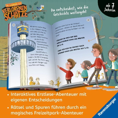 Buchcover und Innenansicht für das Buch: Das Fundbüro der verlorenen Schätze - Flammensturm