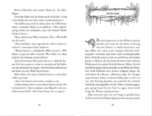 Buchcover und Innenansicht für das Buch: Survival 2 - Der Schatten des Jaguars