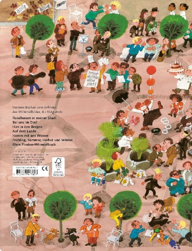 Buchcover und Innenansicht für das Buch: Mein Wimmelbuch: Unsere große Stadt