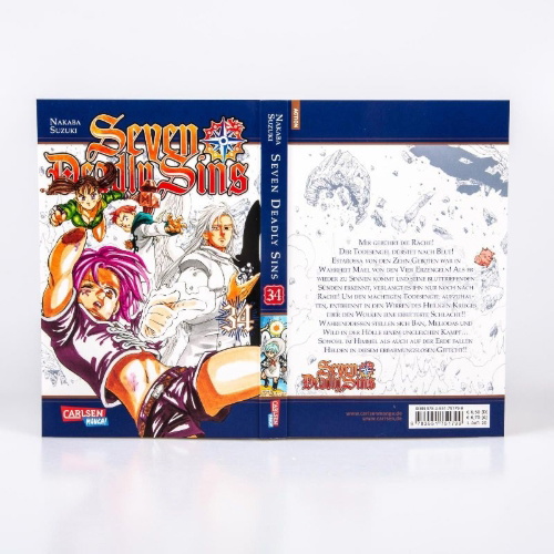 Buchcover und Innenansicht für das Buch: Nanatsu no Taizai