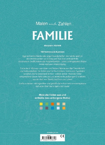 Buchcover und Innenansicht für das Buch: Coloriages mystères Disney - Famille