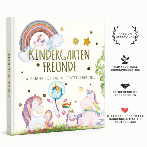 Buchcover und Innenansicht für das Buch: Kindergartenfreunde - EINHORN