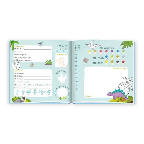 Buchcover und Innenansicht für das Buch: Trötsch Freundebuch Meine Kindergartenfreunde Dinosaurier