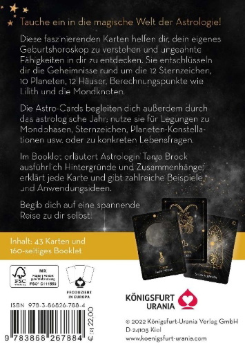 Buchcover und Innenansicht für das Buch: Astro-Cards