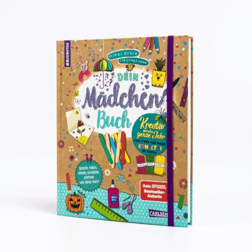 Buchcover und Innenansicht für das Buch: #buch4you: Dein Mädchenbuch: Kreativ durch's ganze Jahr