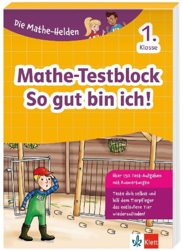 Buchcover und Innenansicht für das Buch: Die Mathe-Helden: Mathe-Testblock So gut bin ich! 1. Klasse