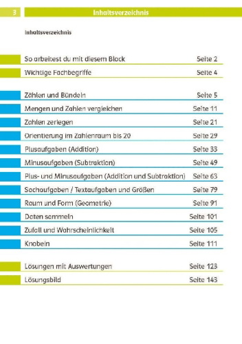 Buchcover und Innenansicht für das Buch: Die Mathe-Helden: Mathe-Testblock So gut bin ich! 1. Klasse