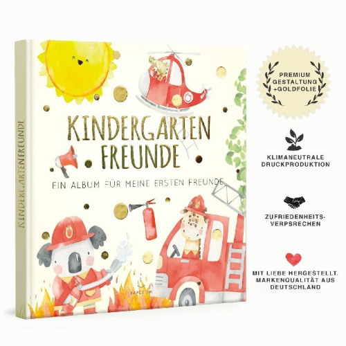 Buchcover und Innenansicht für das Buch: Kindergartenfreunde - FEUERWEHR