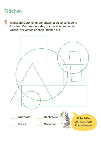 Buchcover und Innenansicht für das Buch: Fit für Mathe 3. Klasse. Mein 5-Minuten-Block