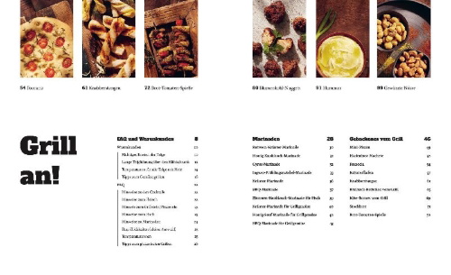 Buchcover und Innenansicht für das Buch: Olivers kleine glutenfreie Grillwelt