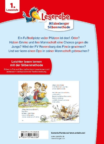 Buchcover und Innenansicht für das Buch: Fußballgeschichten - Leserabe ab 1. Klasse - Erstlesebuch für Kinder ab 6 Jahren (mit Mildenberger Silbenmethode)