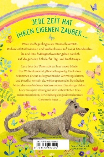 Buchcover und Innenansicht für das Buch: Die Schule für Tag- und Nachtmagie, Band 2: Mathe, Deutsch und Wolkenkunde