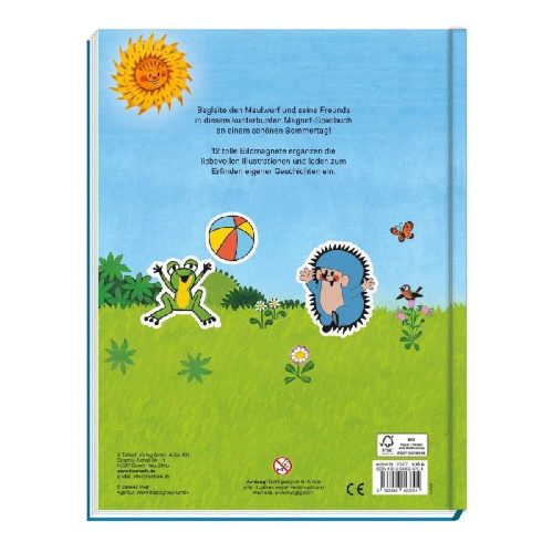 Buchcover und Innenansicht für das Buch: TRÖTSCH - Der kleine Maulwurf Magnet-Spielbuch Pappenbuch mit Magneten