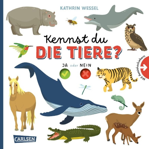Buchcover und Innenansicht für das Buch: Kennst du die Tiere?