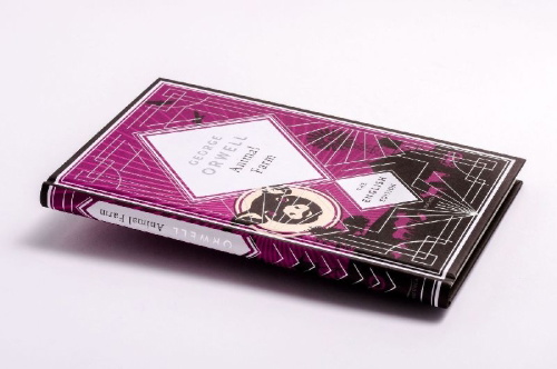 Buchcover und Innenansicht für das Buch: Animal Farm by George Orwell. English Edition